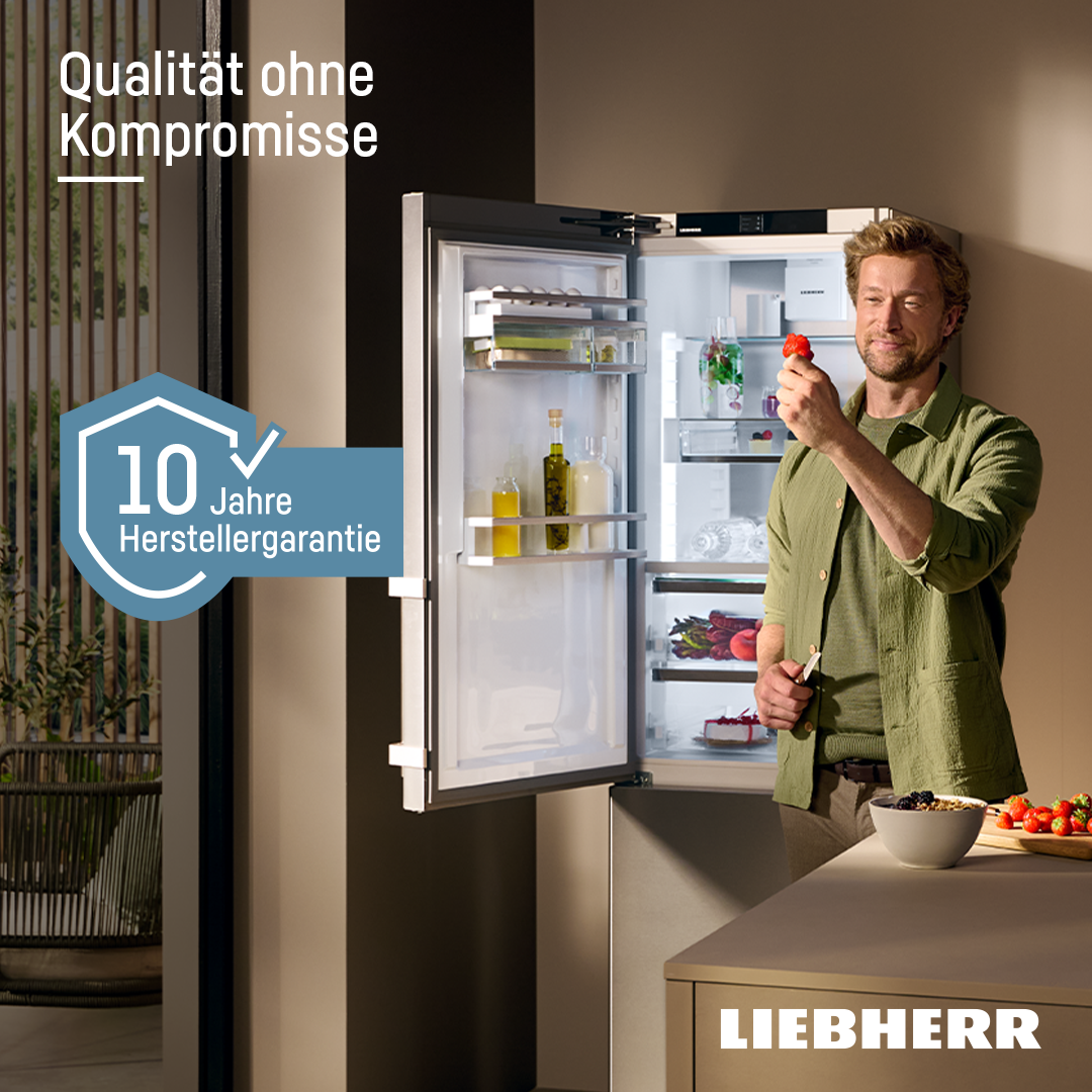 Liebherr Aktion 10 Jahre Hersteller Garantie.